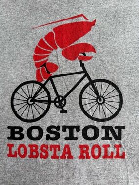 NWT Boston Lobsta Roll Graphic Men’s Short Sleeve Tee - Gray/Red SZ M